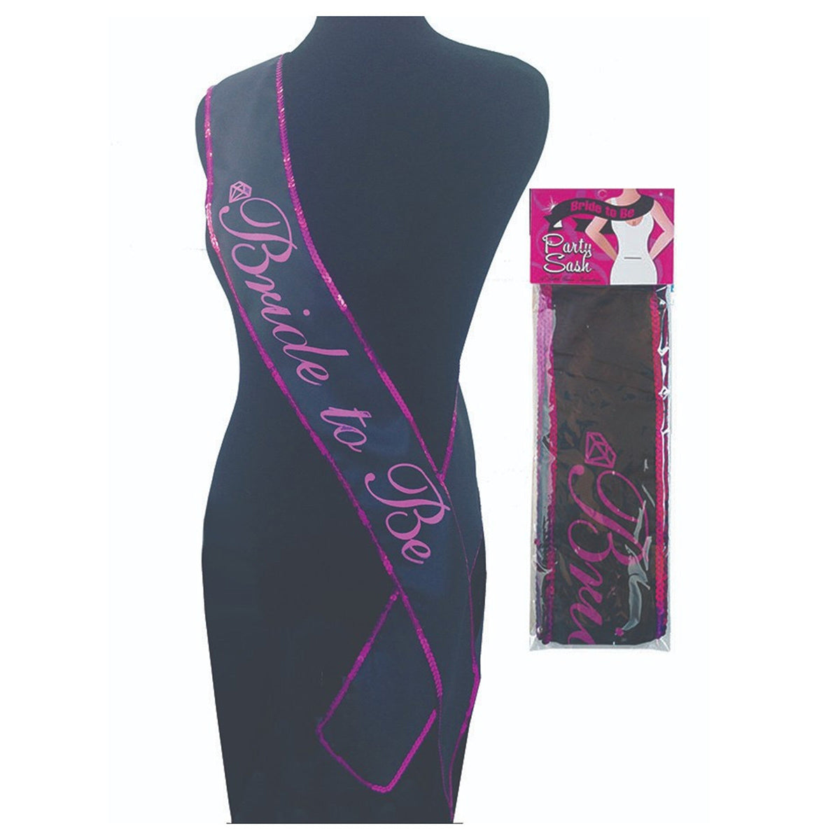 Bride to Be Black Sash