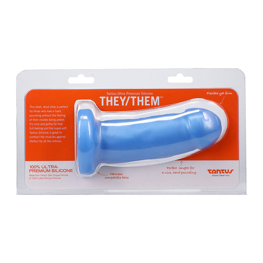 Tantus They/Them Super Soft Dildo Azure