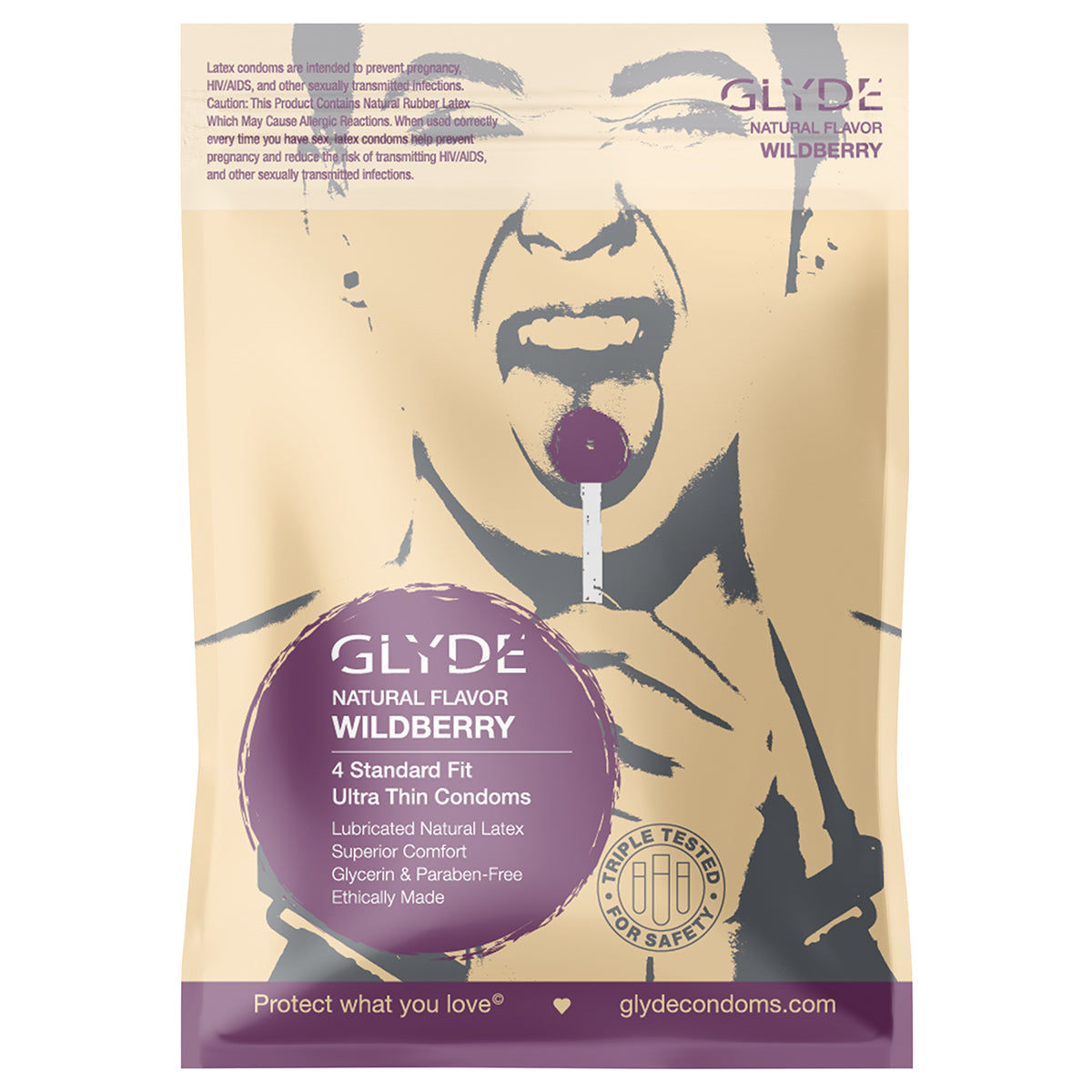 Glyde Organic Condoms 4pk - Assorted Flavors