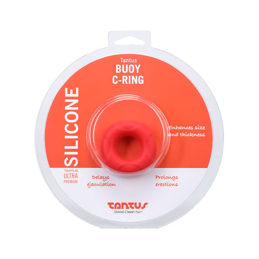 Tantus Buoy C-Ring Medium Crimson