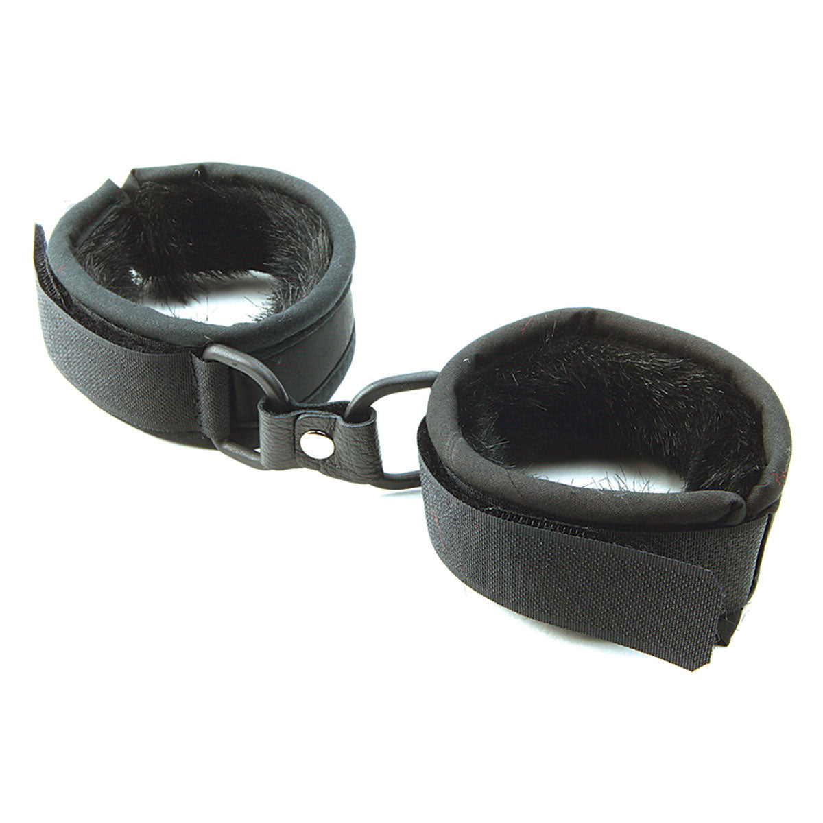 Mink Faux Fur Handcuffs Black