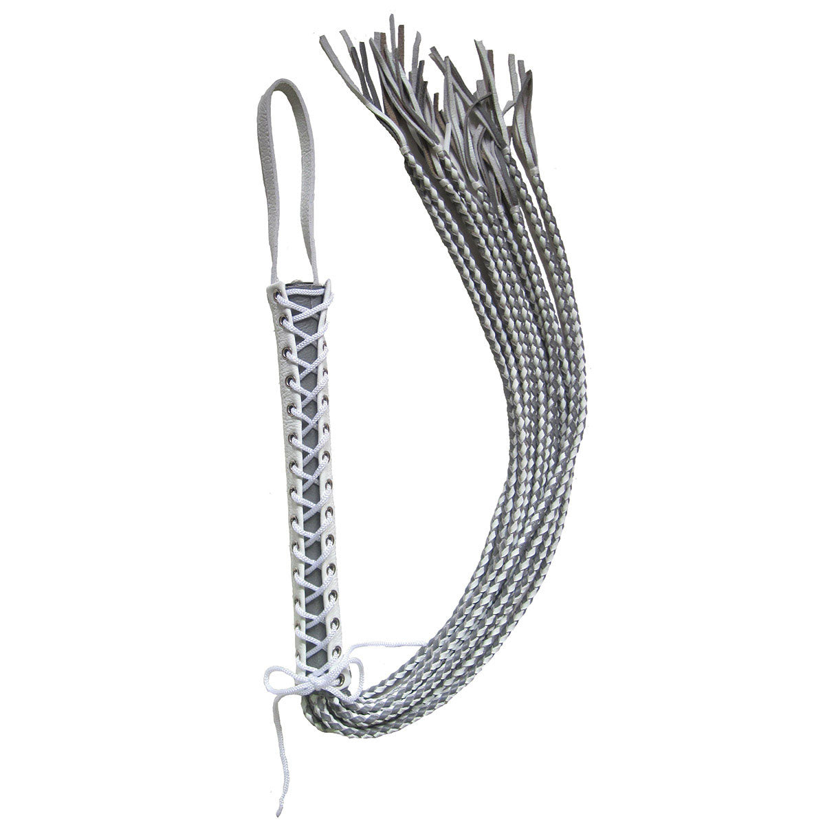Corset Flogger - White/Grey