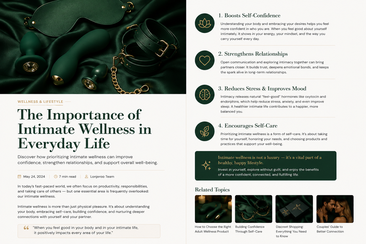 The Importance of Intimate Wellness in Everyday Life