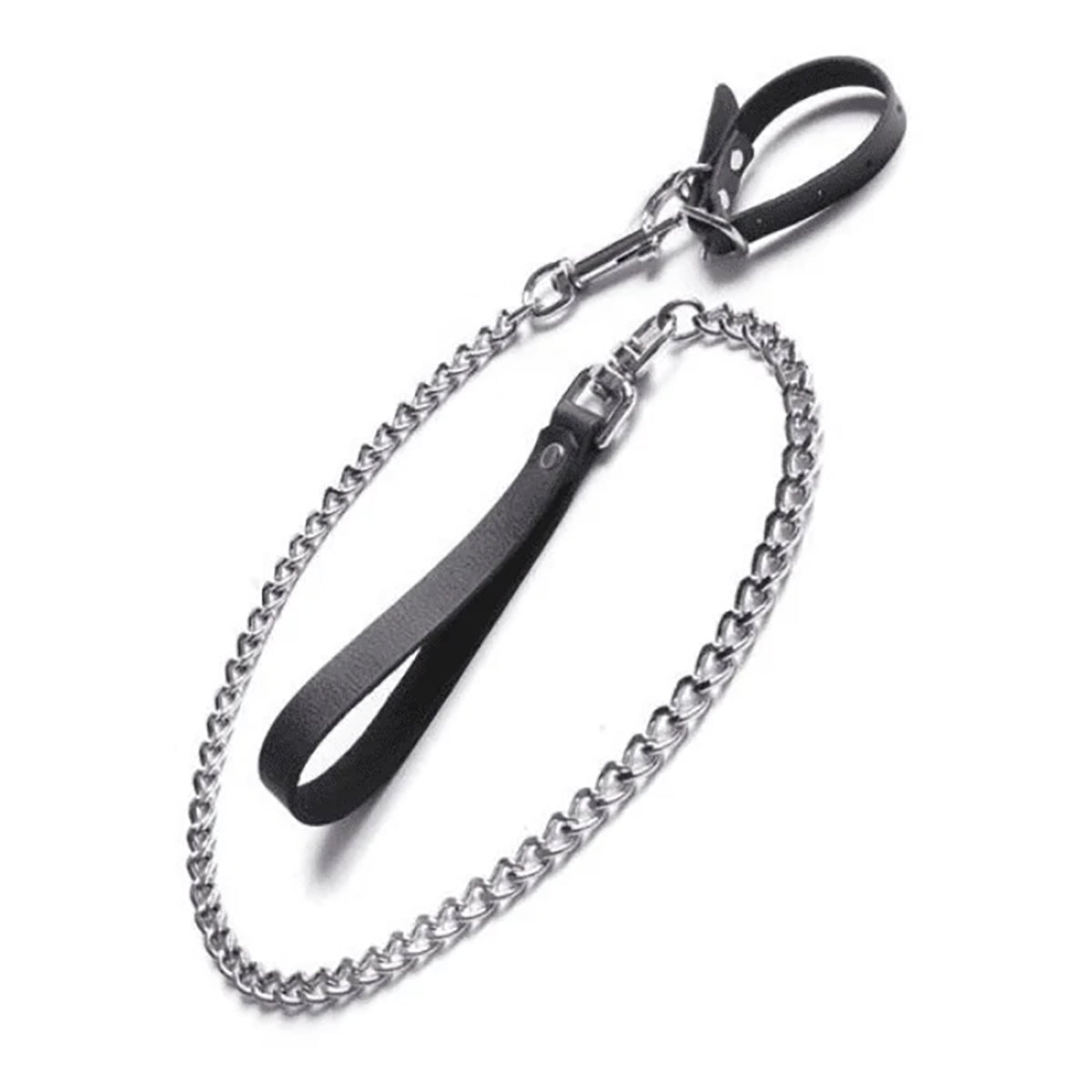 KL Buckling Cock Ring/Chain Leash Set