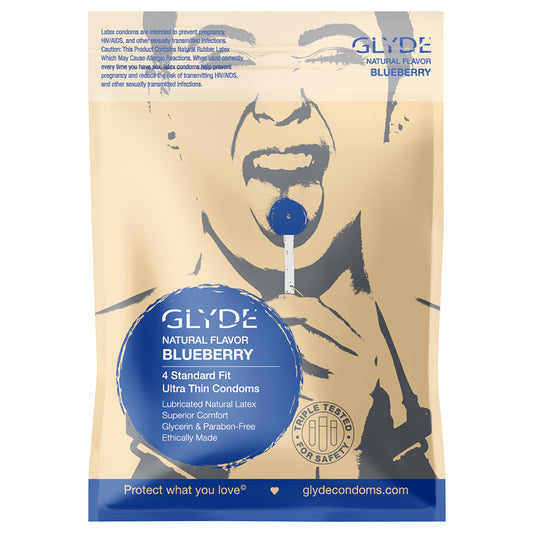 Glyde Organic Condoms 4pk  - Assorted Flavors