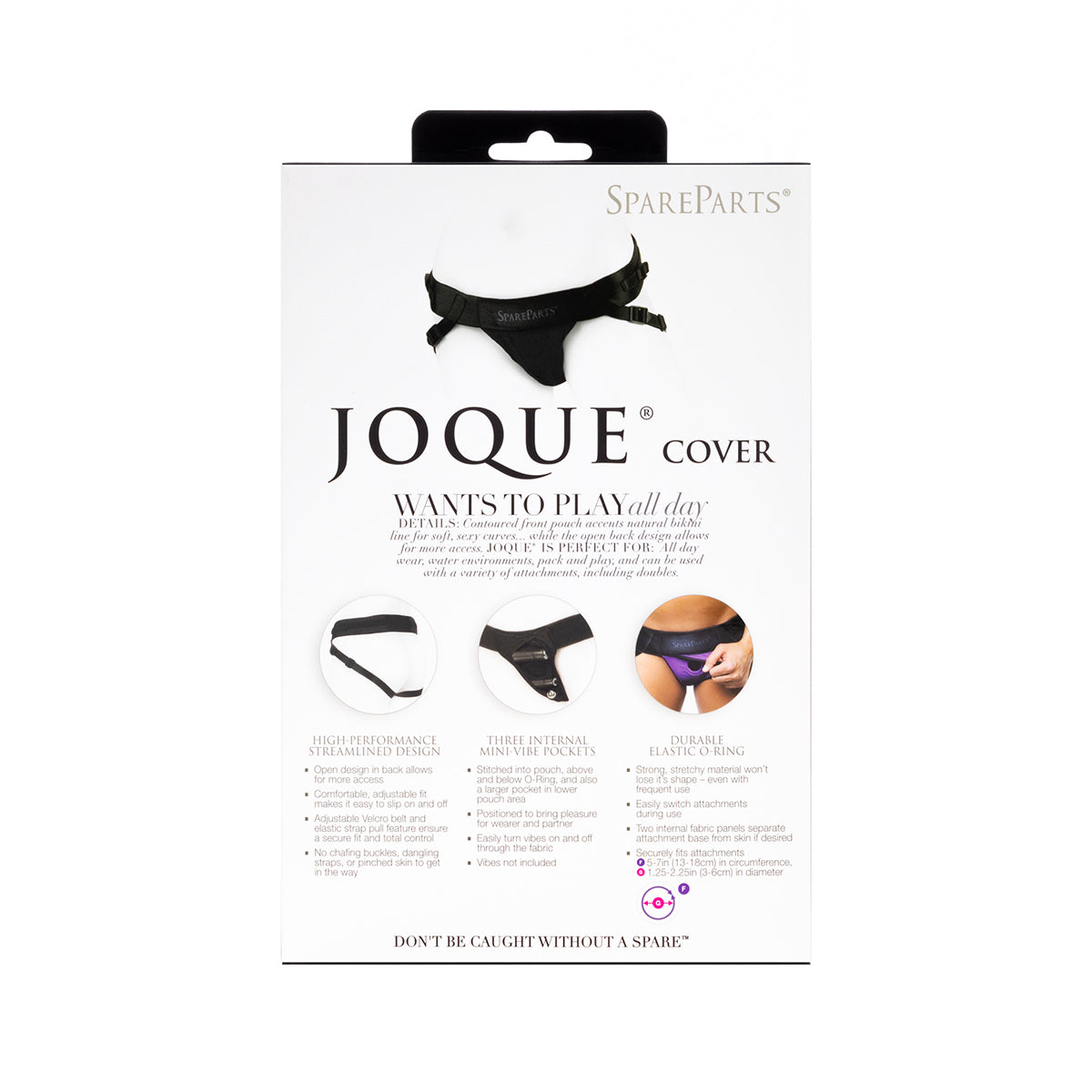 SpareParts Joque Cover Undwr Harness Red (Double Strap) Size B Nylon