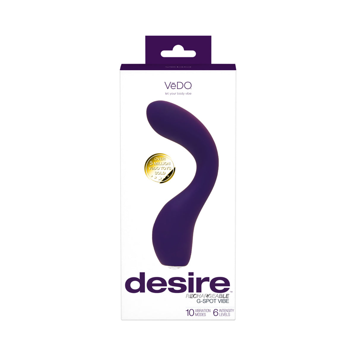 VeDO Desire Rechargeable Gspot Vibe Purple