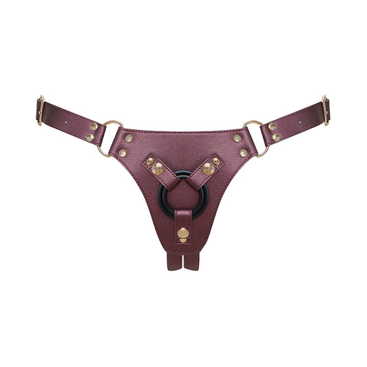 Strap-On-Me Leatherette Harness Generous One Size Aubergine