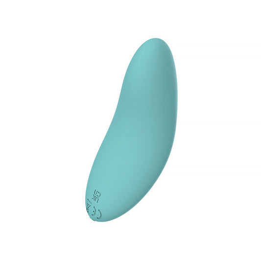 Spectrum Essentials Rechargeable Silicone Compact External Vibrator Blue