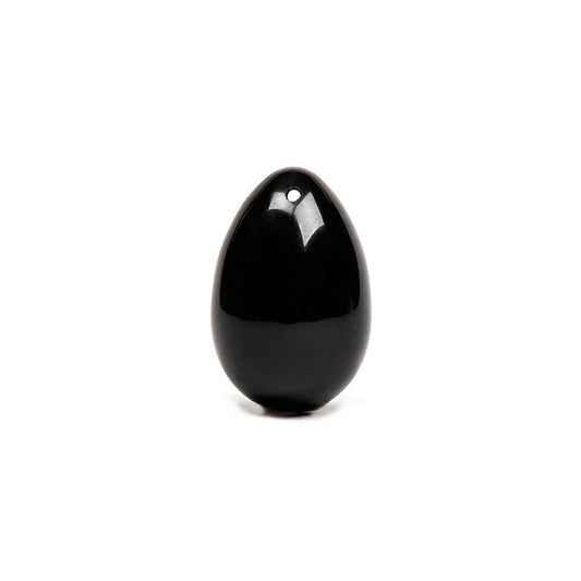 Chakrubs Xaga Yoni Egg Obsidian drilled
