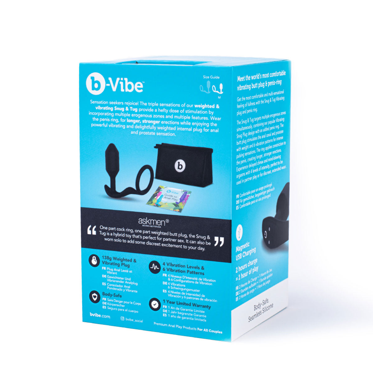 B-Vibe Vibrating Snug & Tug - Assorted Sizes