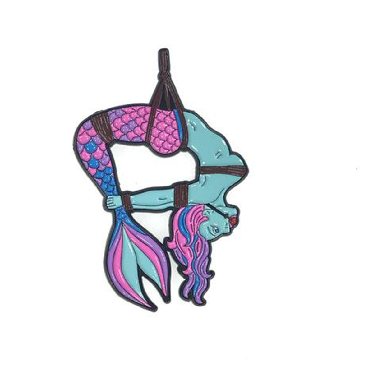 Geeky & Kinky Mermaid Pin - Aqua/Purple