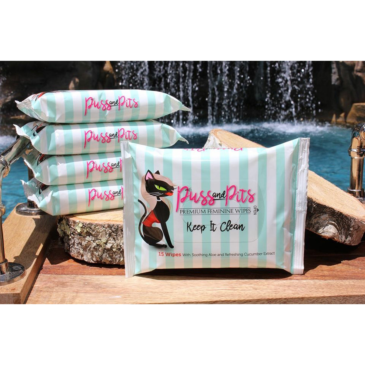 Puss and Pits Wipes 15pk