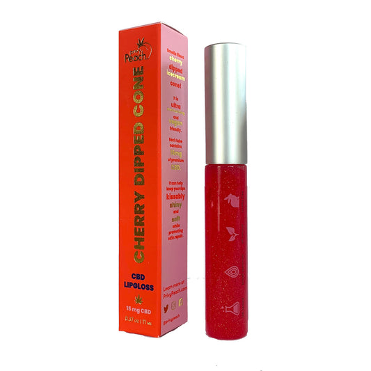 Privy Peach Cherry Dipped Cone CBD Lip Gloss 11ml