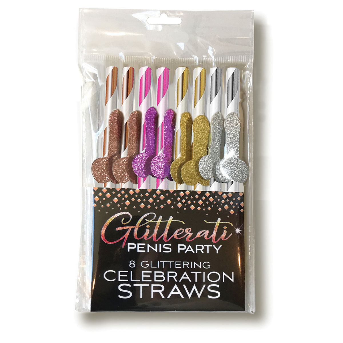 Glitterati Penis Party Cocktail Straws 8pk