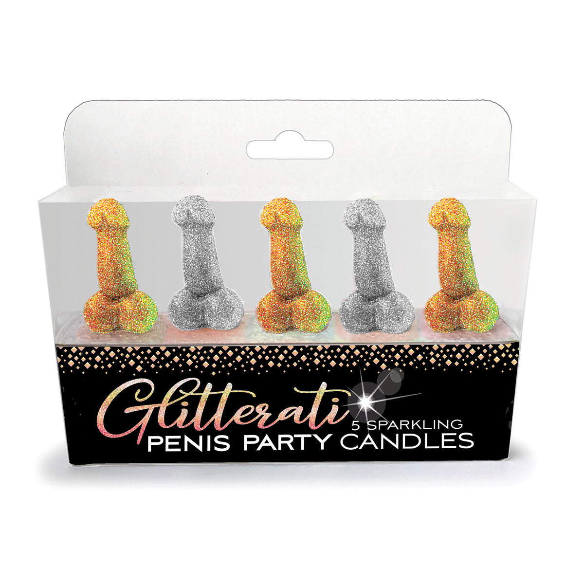 Glitterati Penis Party Candles 5pk
