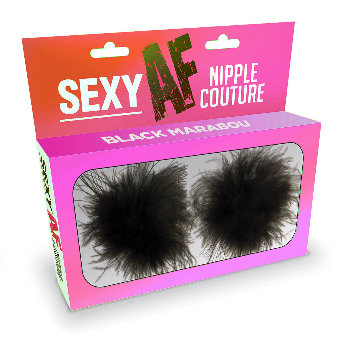 Sexy AF Nipple Couture - Black Marabou