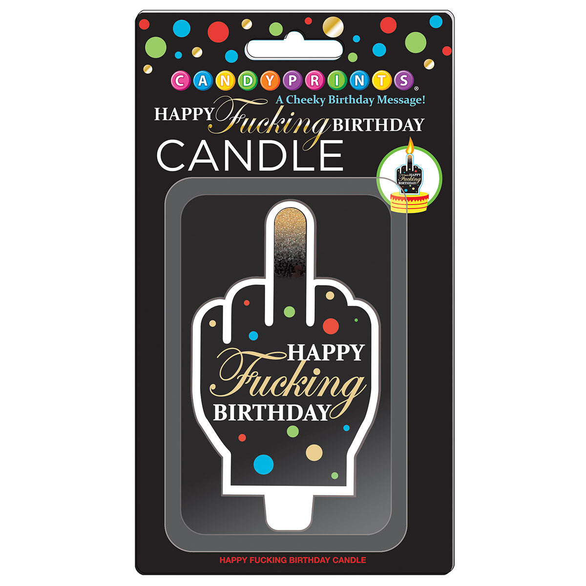 Happy Fucking Birthday Large Finger Candle