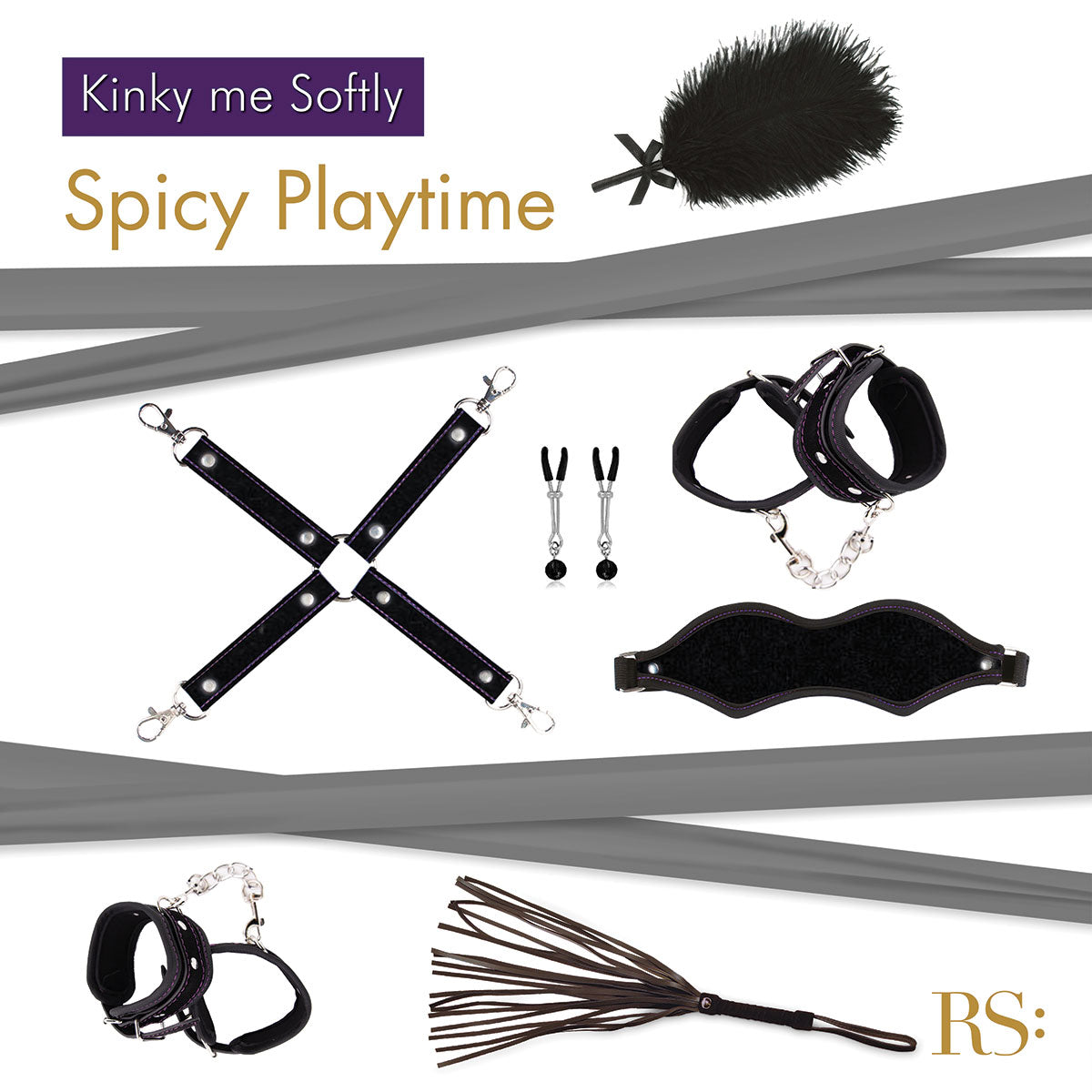 Rianne S Kinky Me Softly Bondage Kit - Assorted Colors