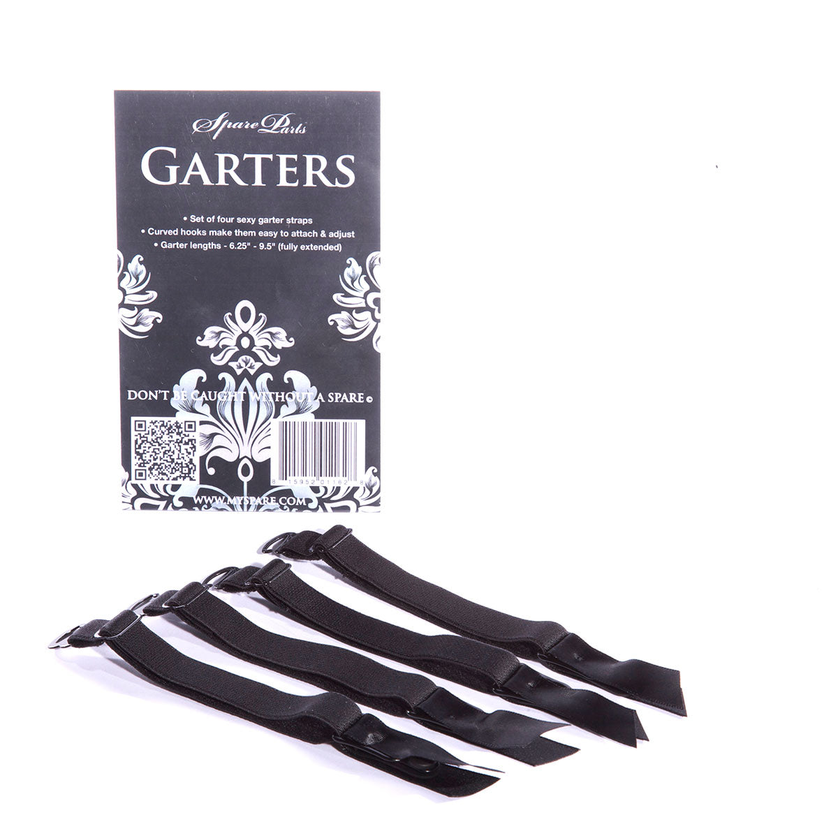 SpareParts Removeable Garter Black (set of 4)