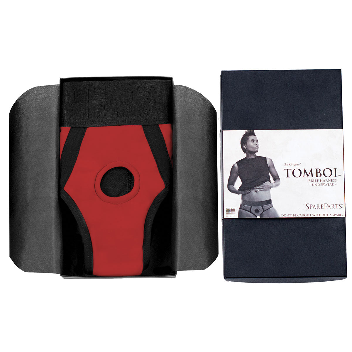 SpareParts Tomboi Harness Nylon - Red/Blk