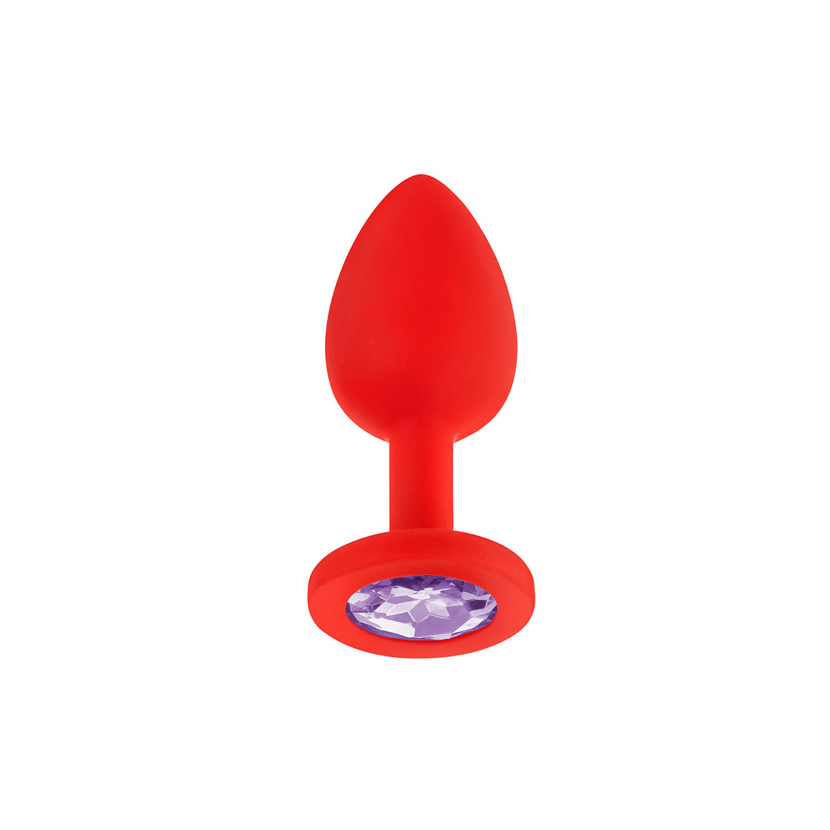 Luv Inc Vibrating Jeweled Plug Small - Red