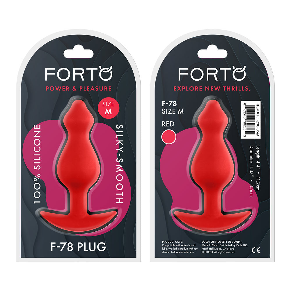FORTO F-78 Pointee Plug Red - Assorted Sizes